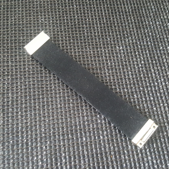 Black Calf Hair Gold Bling Cuff Bracelet - Picture 4 of 5